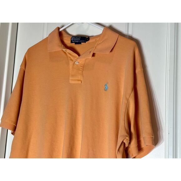 Polo Ralph Lauren light orange/ peach polo size L - flaws - Picture 4 of 10